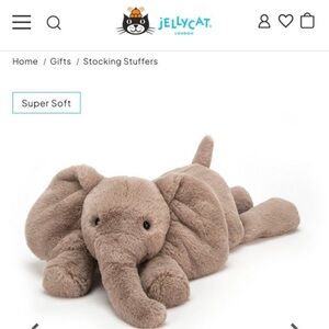 Jellycat Medium/Large Smudge Elephant